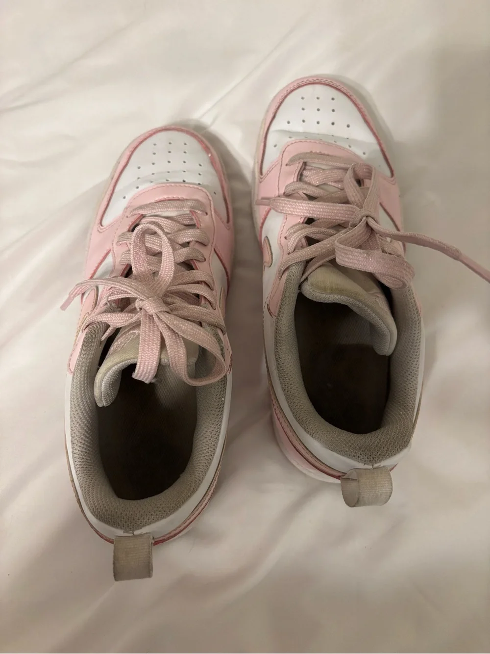Nike Court Borough Low Recraft Pink White Sneakers Youth 6.5Y Women’s 8